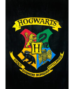 Harry Potter Telo Mare Asciugamano Nero con Stemma Hogwarts Groovy