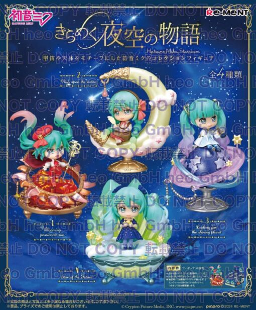 Hatsune Miku Mini Figures Miku Starrium Display (4) Re-Ment