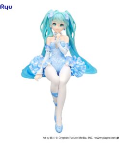 Hatsune Miku Noodle Stopper Pvc Statua Flower Fairy Nemophila Pail Blue Color Ver. 15 Cm Furyu