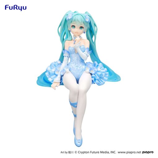 Hatsune Miku Noodle Stopper Pvc Statua Flower Fairy Nemophila Pail Blue Color Ver. 15 Cm Furyu