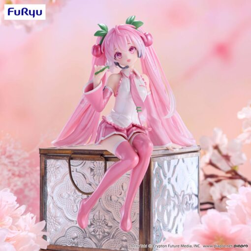 Hatsune Miku Noodle Stopper Pvc Statua Sakura Miku 2024 Pearl Color Ver. 15 Cm Furyu