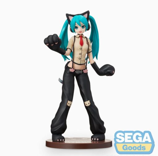 Hatsune Miku Project Diva Arcade Future Tone Spm Pvc Statua Hatsune Miku Kitty Cat 23 Cm Sega