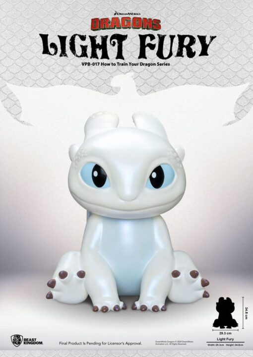 How To Train Your Dragon Funktional Figura Vinile Light Fury 35 Cm Beast Kingdom Toys