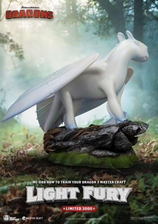 HOW TRAIN DRAGON 3 LIGHT FURY MASTER CRA Statua Beast Kingdom