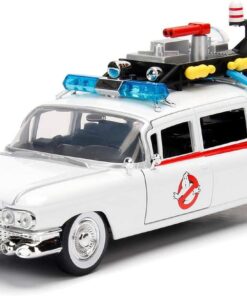Jada Cadillac Ghostbustoers Ecto-1 1959 Die Cast 1:24 Funzionamento A Ruota Libera