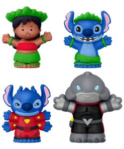 Lilo & Stich Fisher-price Little People Da Collezionemini Figures 4-pack 7 Cm Mattel