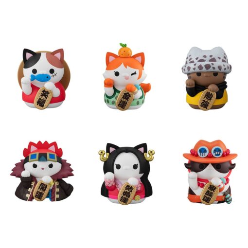 One Piece Mega Cat Project Trading Figura Nyanpiecenyan! Beckoning Cat Lucky Cat Pirates 7 Cm  Megahouse