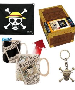 One Piece Set Regalo Bandiera + Portachiavi 3D + Tazza Magica - Gadget