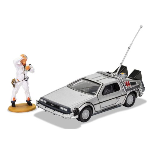 Ritorno Al Futuro Diecast Model 1/36 Delorean E Doc Brown Figura Corgi