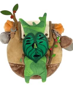 The Legend Of Zelda: Tears Of The Kingdom Peluche Figura Zp04 Korok Con Zaino Brown 17 Cm Sanei