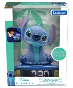 Disney Lilo e Stitch Sveglia Digitale Luce e Suono Stitch 17 Cm Lexibook