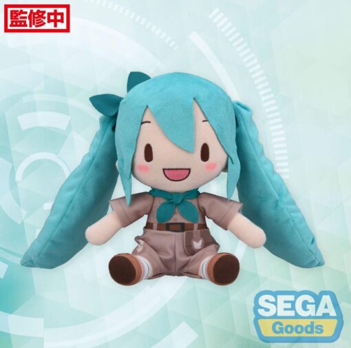 Hatsune Miku Fuwa Petit Peluche Figura Hatsune Miku Going Out Series Zoo Ver. M 22 Cm Sega