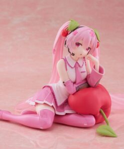Hatsune Miku Pvc Statua Desktop Cute Figura Sakura Miku Cherry Cuscino Ver. 13 Cm Taito Prize