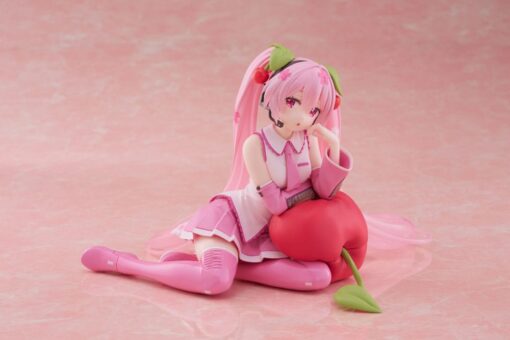 Hatsune Miku Pvc Statua Desktop Cute Figura Sakura Miku Cherry Cuscino Ver. 13 Cm Taito Prize
