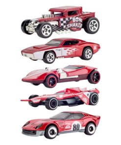 Hot Wheels Diecast Vehicle 5-Pack 1/64 80th Anniversary Mattel