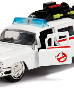 Jada Cadillac Ghostbustoers Ecto-1 1959 Die Cast 1:32 Funzionamento A Ruota Libera