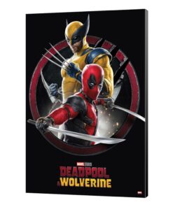 Marvel In Legno Wall Art Deadpool & Wolverine 01 Action 35 X 50 Cm Semic