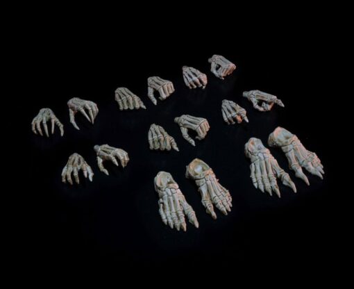 Mythic Legions: Necronominus Action Figura Accessory Skeletons Of Necronominus Hands/feet Pack Four Horsemen Toy Design