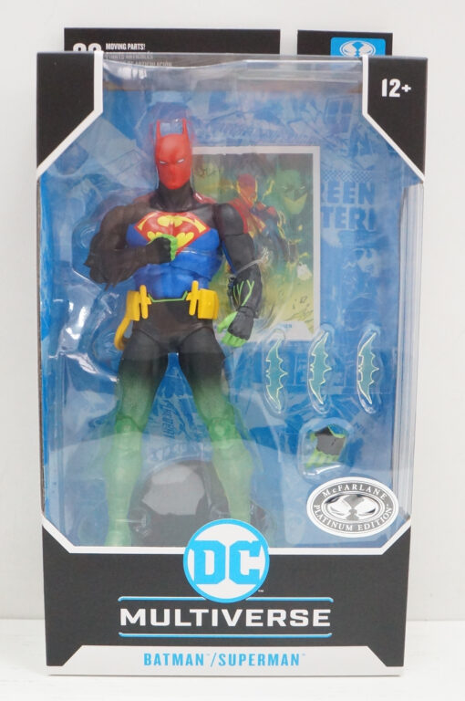 (NA) Batman-Superman Fusion PLATINUM VERSION (Batman-Superman World's Finest) McFarlane Action Figure cm 18 DC Multiverse