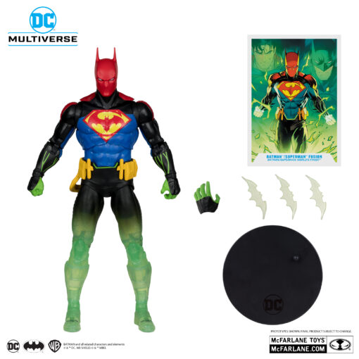 (NA) Batman-Superman Fusion PLATINUM VERSION (Batman-Superman World's Finest) McFarlane Action Figure cm 18 DC Multiverse - immagine 3