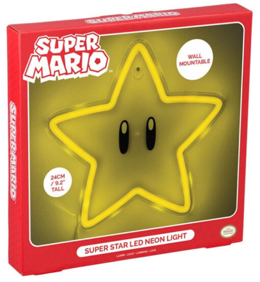 PALADONE LAMPADA NEON DA MURO SUPER MARIO SUPER STELLA NINTENDO SUPER MARIO - LAMPADE
