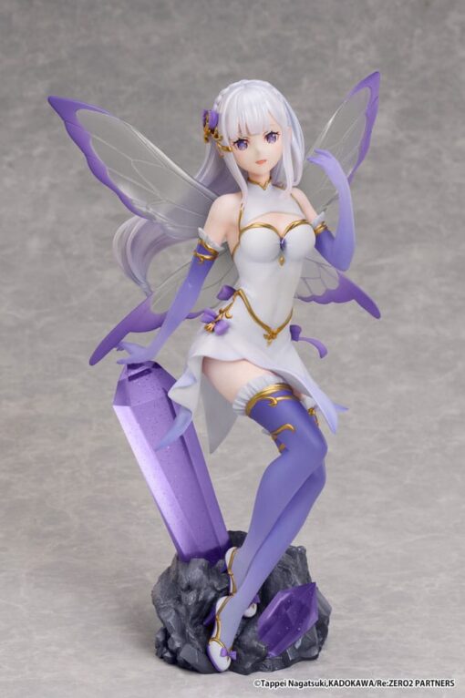 Re:zero Starting Life In Another World Pvc Statua 1/7 Emilia Jewel Princess 24 Cm Elcoco