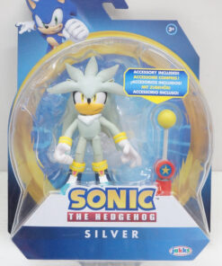 Sonic The Hedgehog Silver con accessorio Checkpoint Action Figure 11 cm (Spedito in 24 ore)
