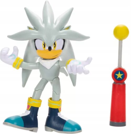 Sonic The Hedgehog Silver con accessorio Checkpoint Action Figure 11 cm (Spedito in 24 ore) - immagine 2