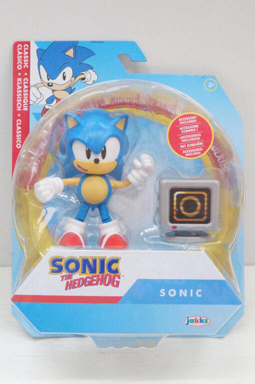Sonic The Hedgehog Sonic con Accessorio Scatola Anello Action Figure 10 cm (Spedito in 24 ore)