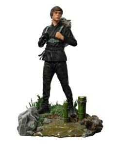 Star Wars Book Of Boba Fett Art Scale Statua 1/10 Luke Skywalker & Grogu Training 20 Cm Iron Studios