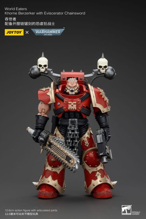 Warhammer 40k Action Figura 1/18 World Eaters Khorne Berzerker Con Eviscerator Chainsword 13 Cm Joy Toy (cn)