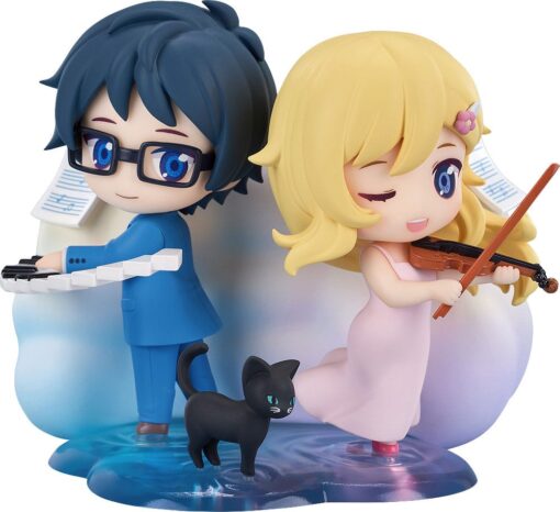 Your Lie In April Qset Mini-Figure 2-Pack Kaori Miyazono & Kosei Arima 9 Cm Good Smile Company