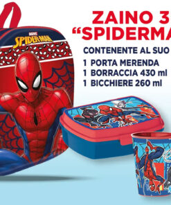 Zaino + Regalo Set 3 In 1 Spider-man 3d Marvel Spider-man - Accessori
