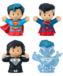Dc Comics Fisher-price Little People Da Collezionemini Figures 4-pack Superman: Through The Ages 7 Cm Mattel