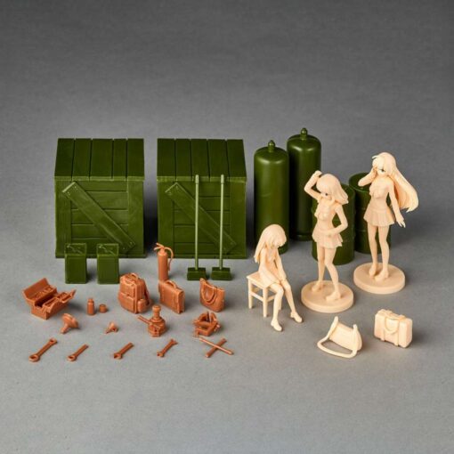 GIRLS UND PANZER GARAGE SET B ARTPLA MK Model Kit Kaiyodo