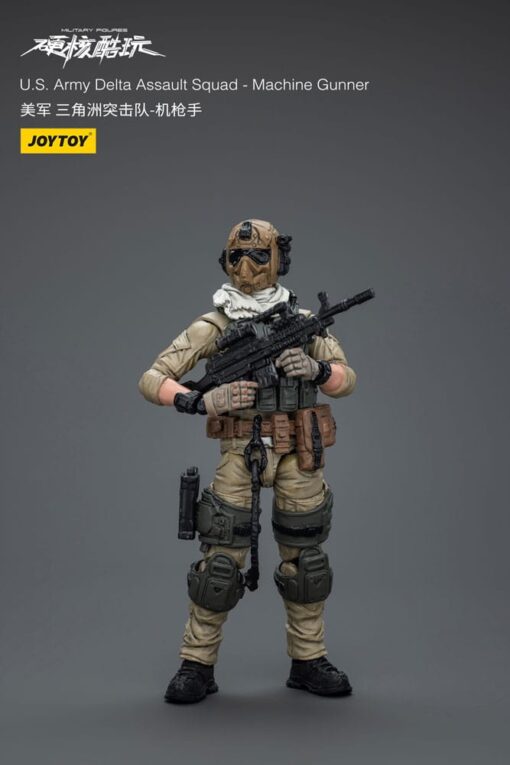 Hardcore Coldplay Action Figura 1/18 U.s. Army Delta Assault Squad Machine Gunner 11 Cm Joy Toy (cn)