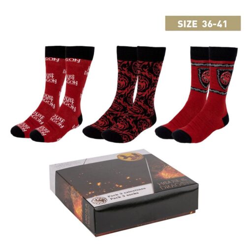 House Of The Dragon Calzini 3-pack 36-41 Cerdá