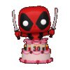Marvel Deadpool 30° Anniversario Pop! Figure Vinile Deadpool nella Torta 9 Cm