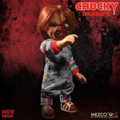 Mezco Toys Bambino Play 3 Pizza Face Chucky Talking Action Figure