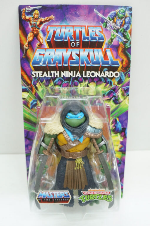 Motu X Tmnt: Turtles Of Grayskull Action Figura Stealth Armor Leonardo 14 Cm Mattel (Spedito in 24 ore)