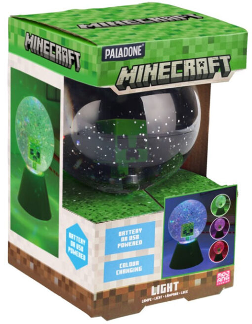 PALADONE LAMPADA MINECRAFT CREEPER GLITTER BALL MINECRAFT - LAMPADE