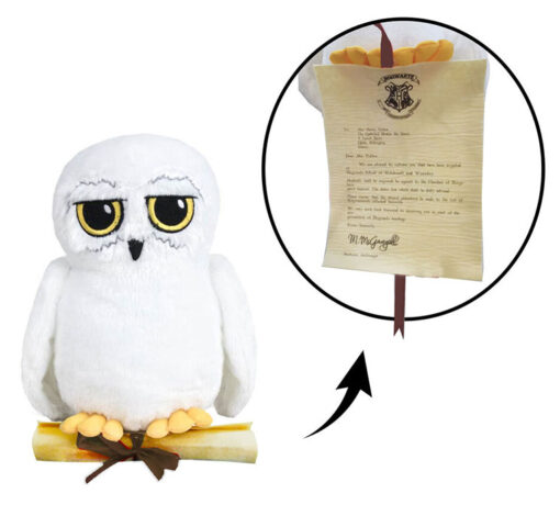 PELUCHE HARRY POTTER EDVIGE W/LETTERA HOGWARTS 25CM