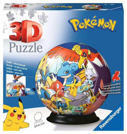 Pokémon 3d Puzzle Ball (72 Pezzi) Ravensburger