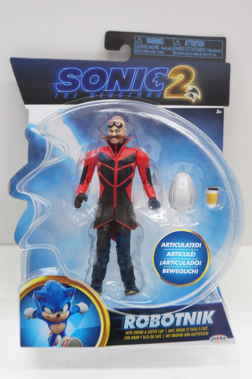 Sonic The Hedgehog 2 - Robotnik with drone and coffee cup Action Figure 12 cm (Spedito in 24 ore)