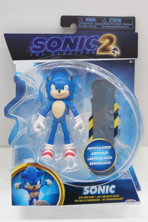 Sonic The Hedgehog 2 Sonic with Snow Rider Action Figure 10 cm (Spedito in 24 ore)