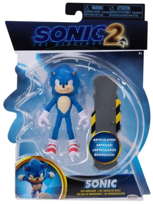 Sonic The Hedgehog 2 Sonic with Snow Rider Action Figure 10 cm (Spedito in 24 ore) - immagine 2