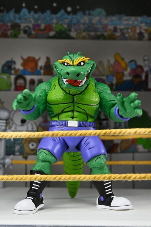 Tartarughe Ninja (archie Comics) Action Figura Stump Wrestling Leatherhead 18 Cm Neca