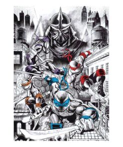 Tartarughe Ninja Art Print 40th Anniversary Edizione Limitata 42 X 30 Cm Fanattik
