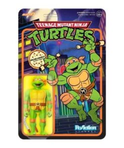 Tartarughe Ninja  Reaction Action Figure Pvc Michelangelo 10 Cm Super7