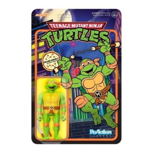Tartarughe Ninja  Reaction Action Figure Pvc Michelangelo 10 Cm Super7
